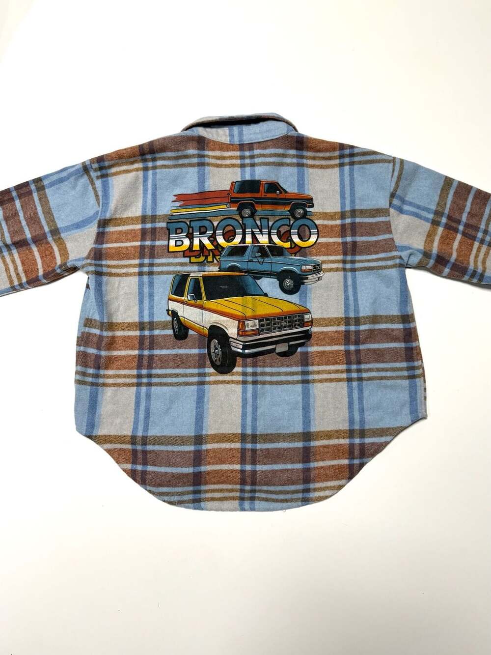 Ford Bronco Flannel Shacket Women's XL Oversized Plaid Shirt Jacket Official Lic